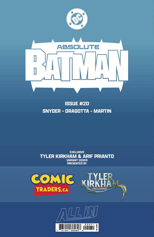 ABSOLUTE BATMAN #20 TYLER KIRKHAM EXCLUSIVE VAR (05/13/2026)