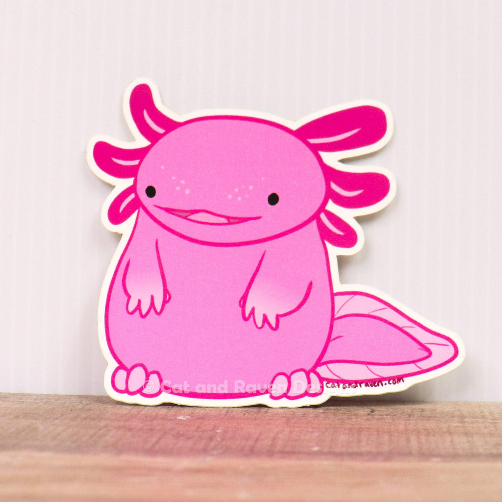 Chunkalotl matte vinyl sticker