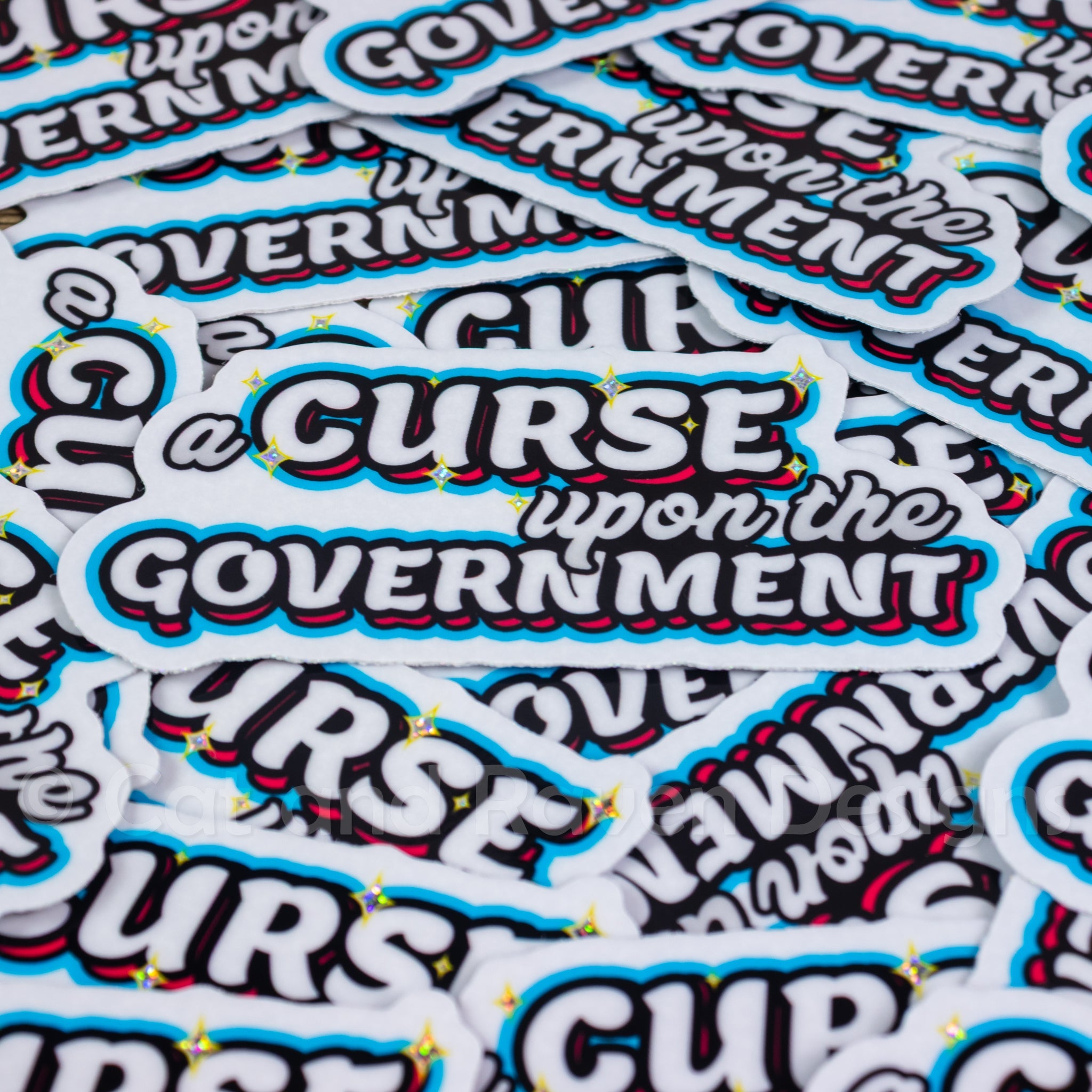 A Curse Upon the Government vinyl sticker