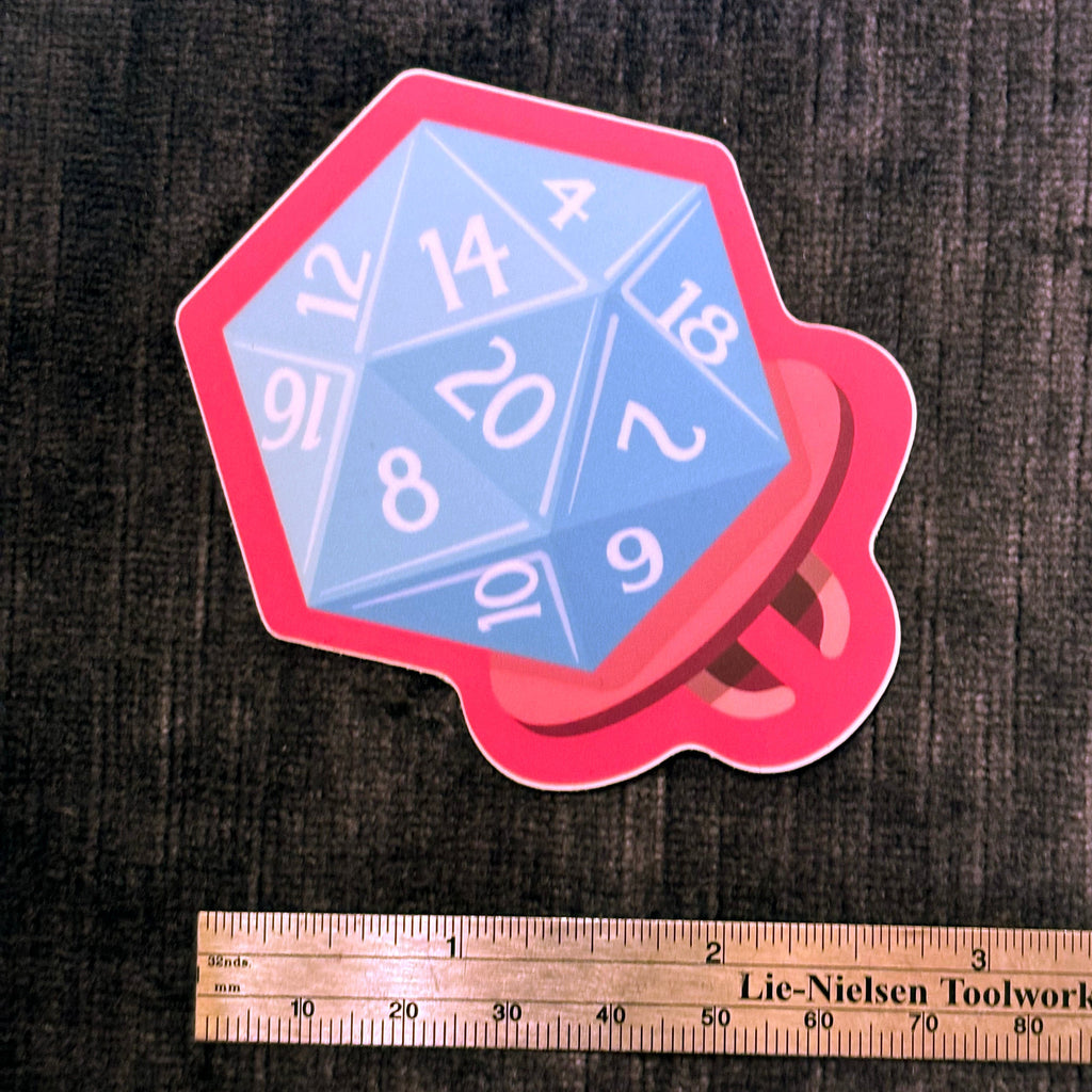 D20 Ring Pop Vinyl Sticker – Candy-Coated Crits