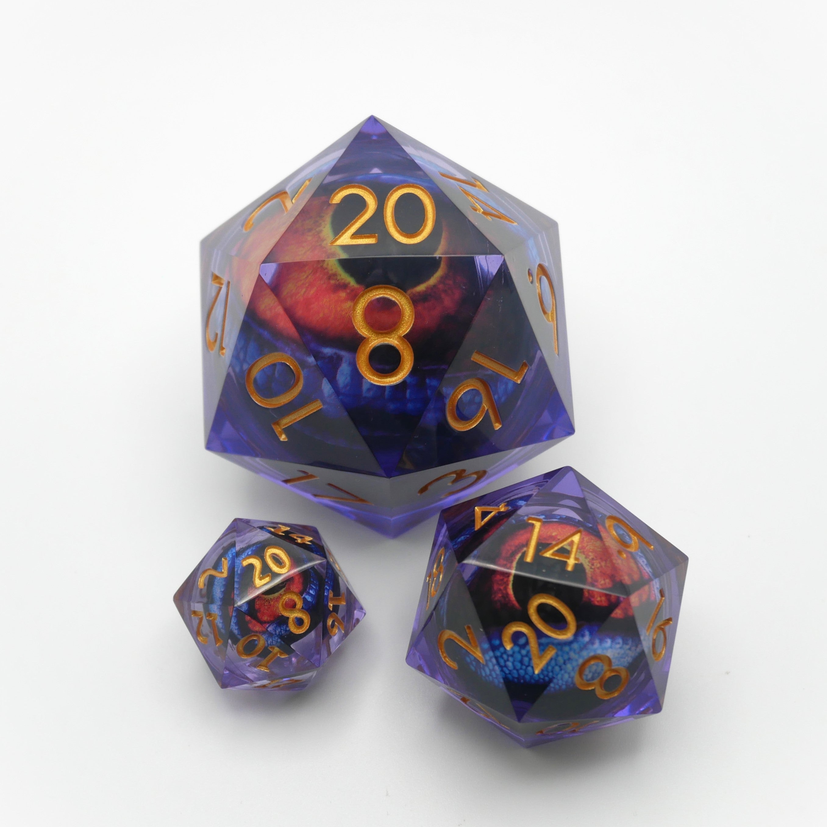 Owlbear's Eye - Giant D20 Moving Eye DnD Dice | Acrylic RPG Gaming Dice