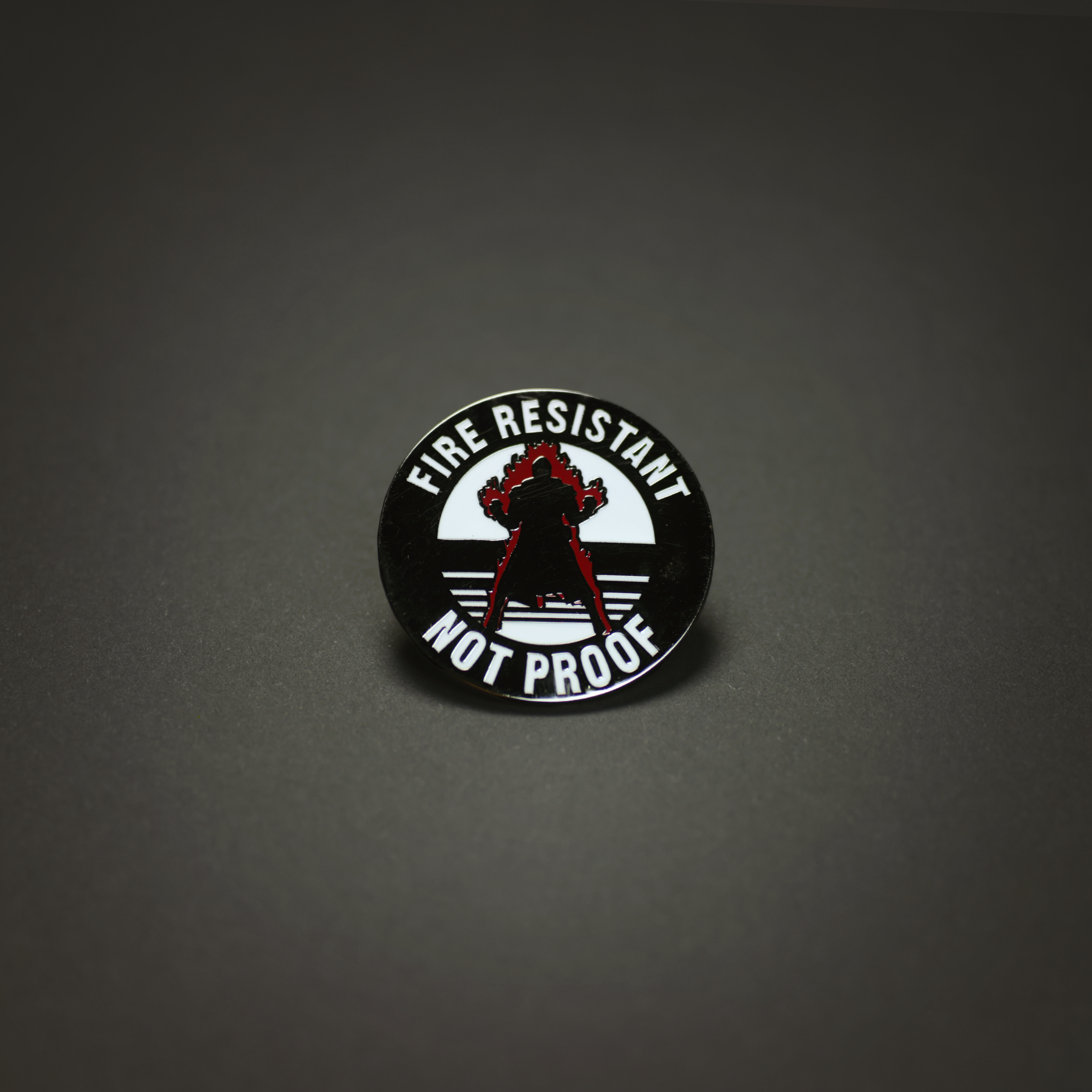 Enamel Gamer Pin: Fire Resistant