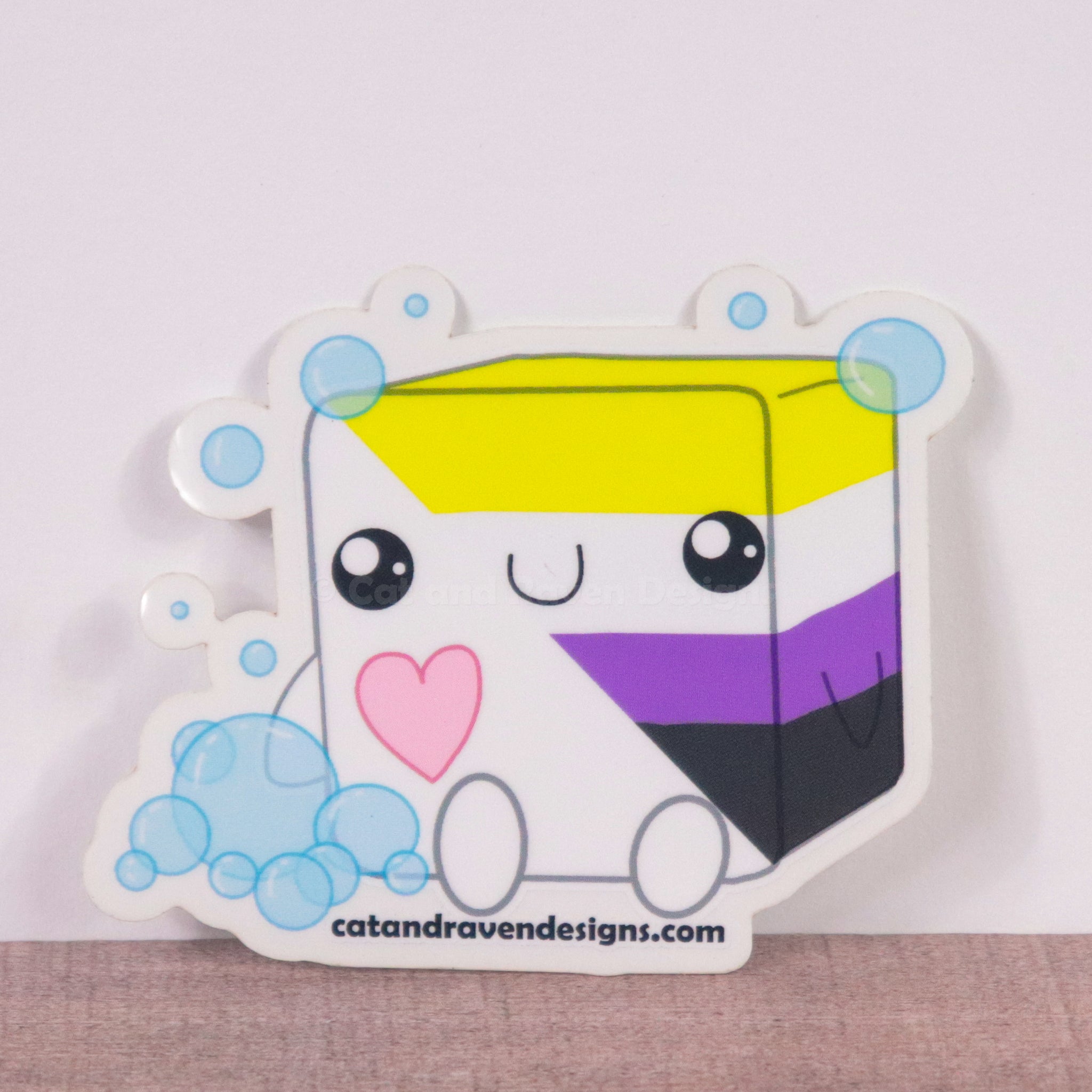 Soapy Buddy pride flag vinyl sticker
