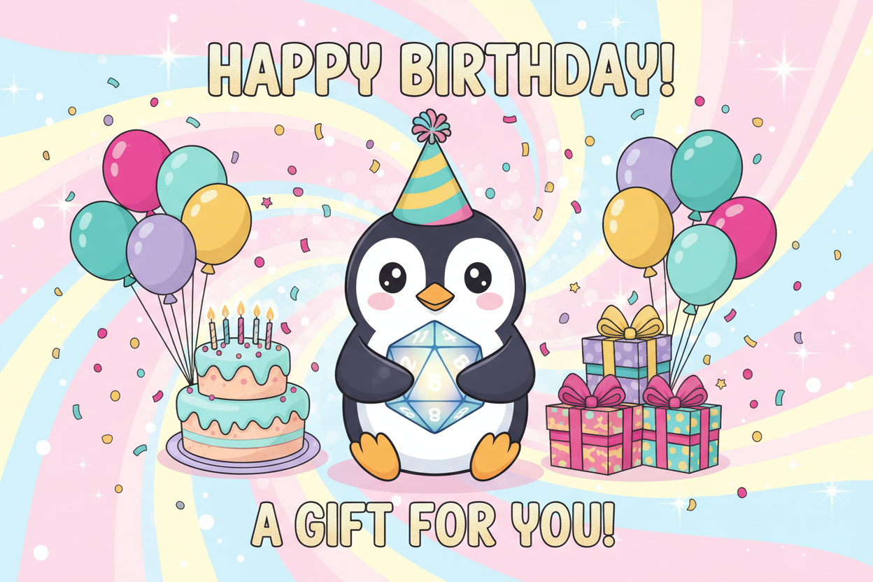 Birthday Penguin Gift Card