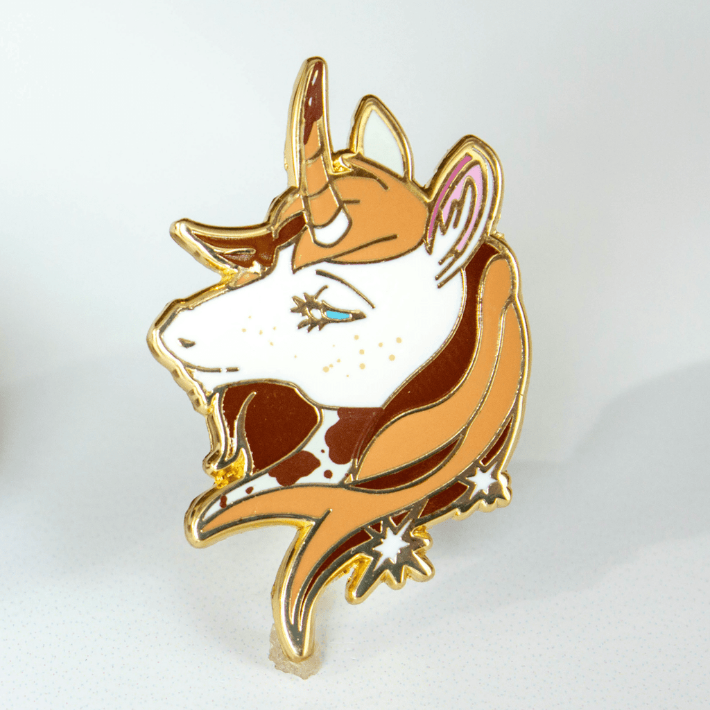 Chocolate Unicorn Pin - Hard Enamel Lapel Pin With Secure Double Posts