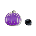 Halloween Pumpkin Pin - Dark Purple Hard Enamel Lapel Pin With Secure Back