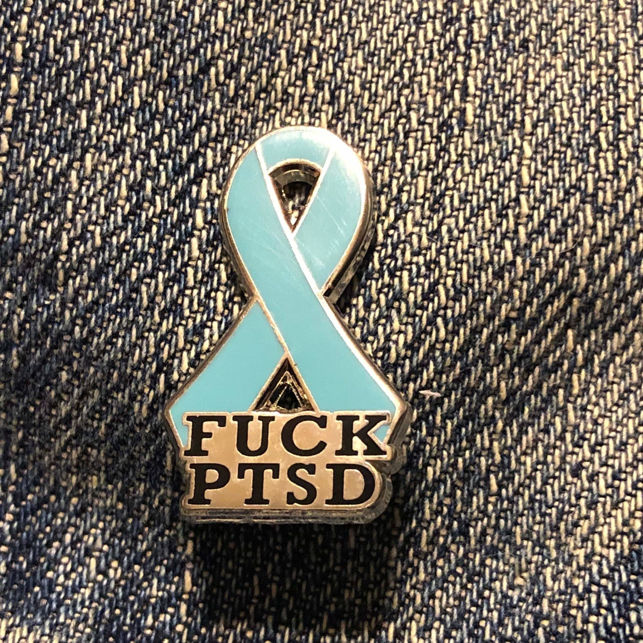 PTSD Ribbon Pin | Support PTSD Awareness Hard Enamel Brooch With Locking Back