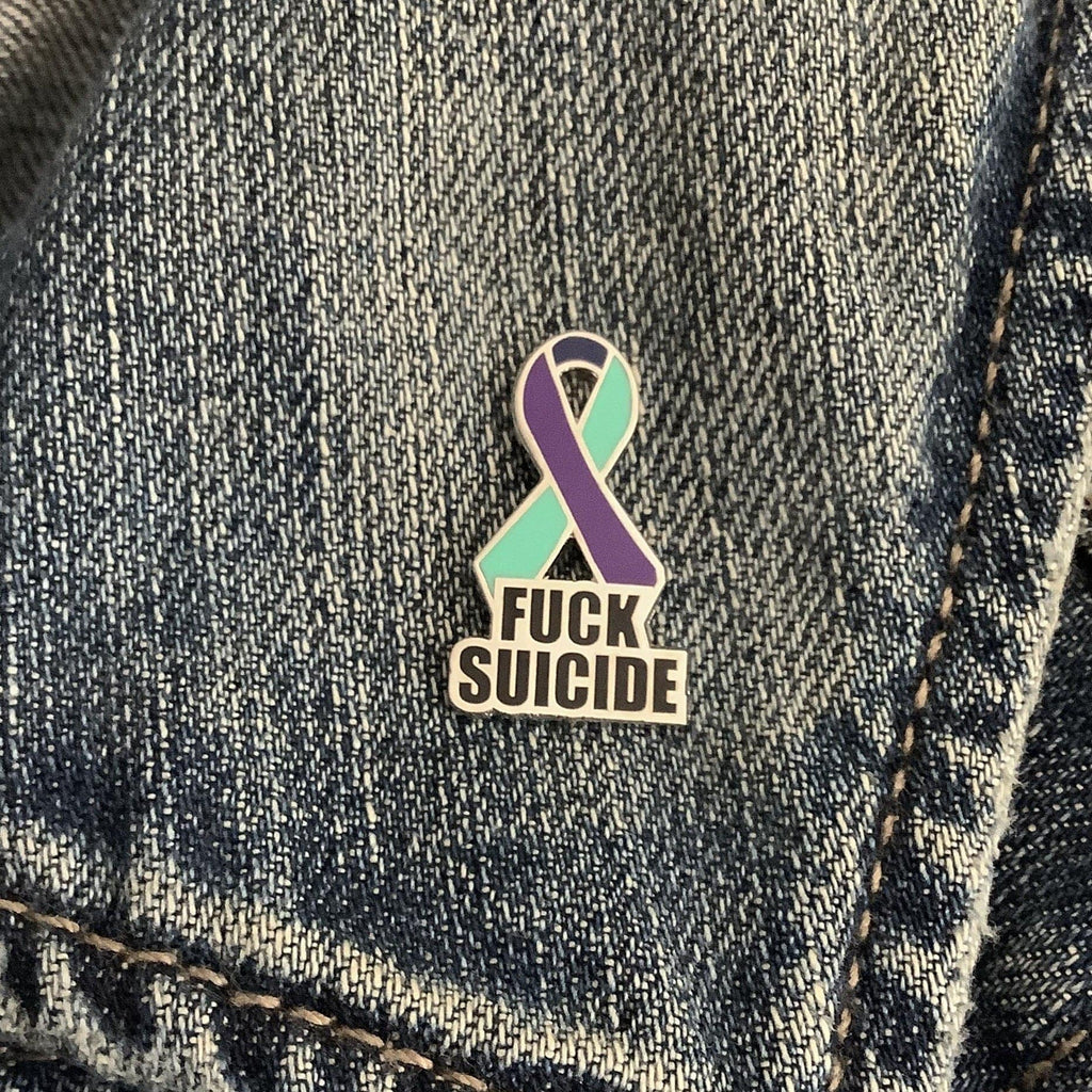 Suicide Awareness Pin – Hard Enamel Lapel Pin With Rubber Clutch Backing
