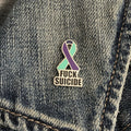 Suicide Awareness Pin – Hard Enamel Lapel Pin With Rubber Clutch Backing