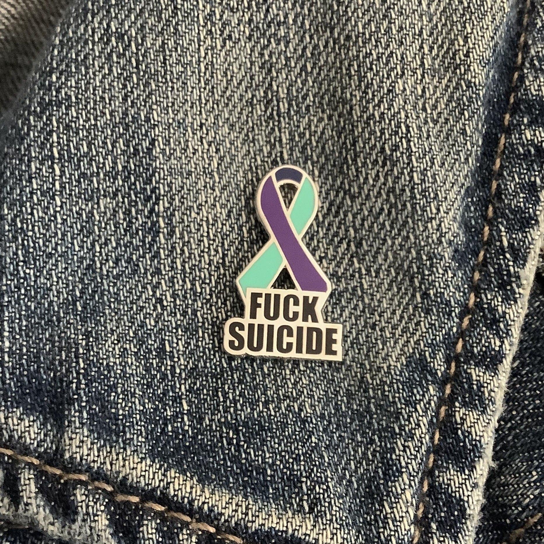 Suicide Awareness Pin – Hard Enamel Lapel Pin With Rubber Clutch Backing