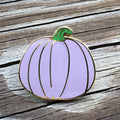 Lavender Pumpkin Enamel Pin – Purple Hard Enamel 1 Inch Autumn Accessory