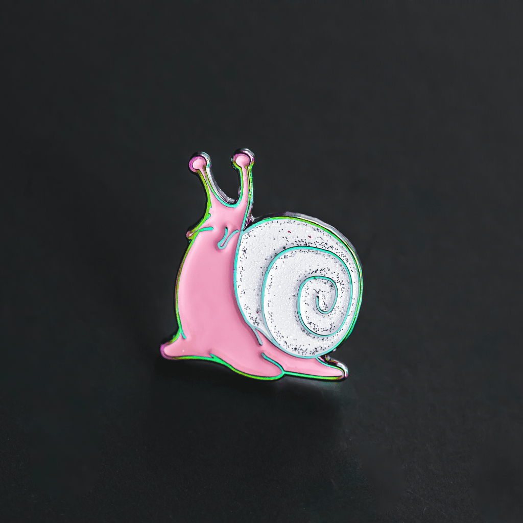 Rainbow Snail Pin - Small Enamel Lapel Pin With Rubber Back, 0.75 Inch