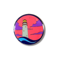 Pink Lighthouse Pin – Hard Enamel Lapel Pin With Secure Double Posts