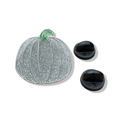 Silver Glitter Enamel Pin – Hard Enamel Pumpkin Lapel Pin With Secure Double Posts