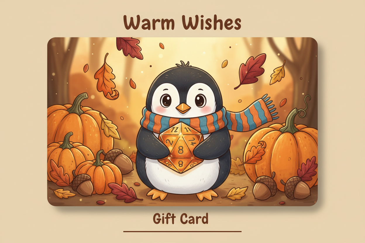 Fall Penguin Gift Card