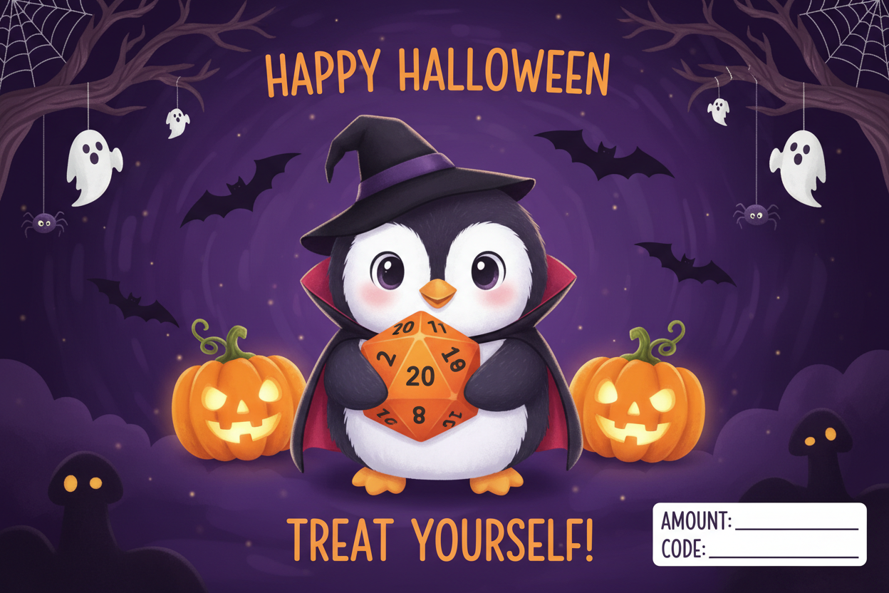 Halloween Penguin Gift Card