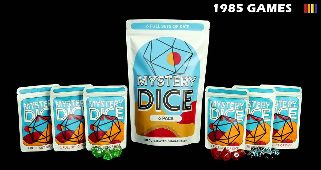 Mystery Dice 6 Pack - Six Sets of TTRPG Dice. No Duplicates!