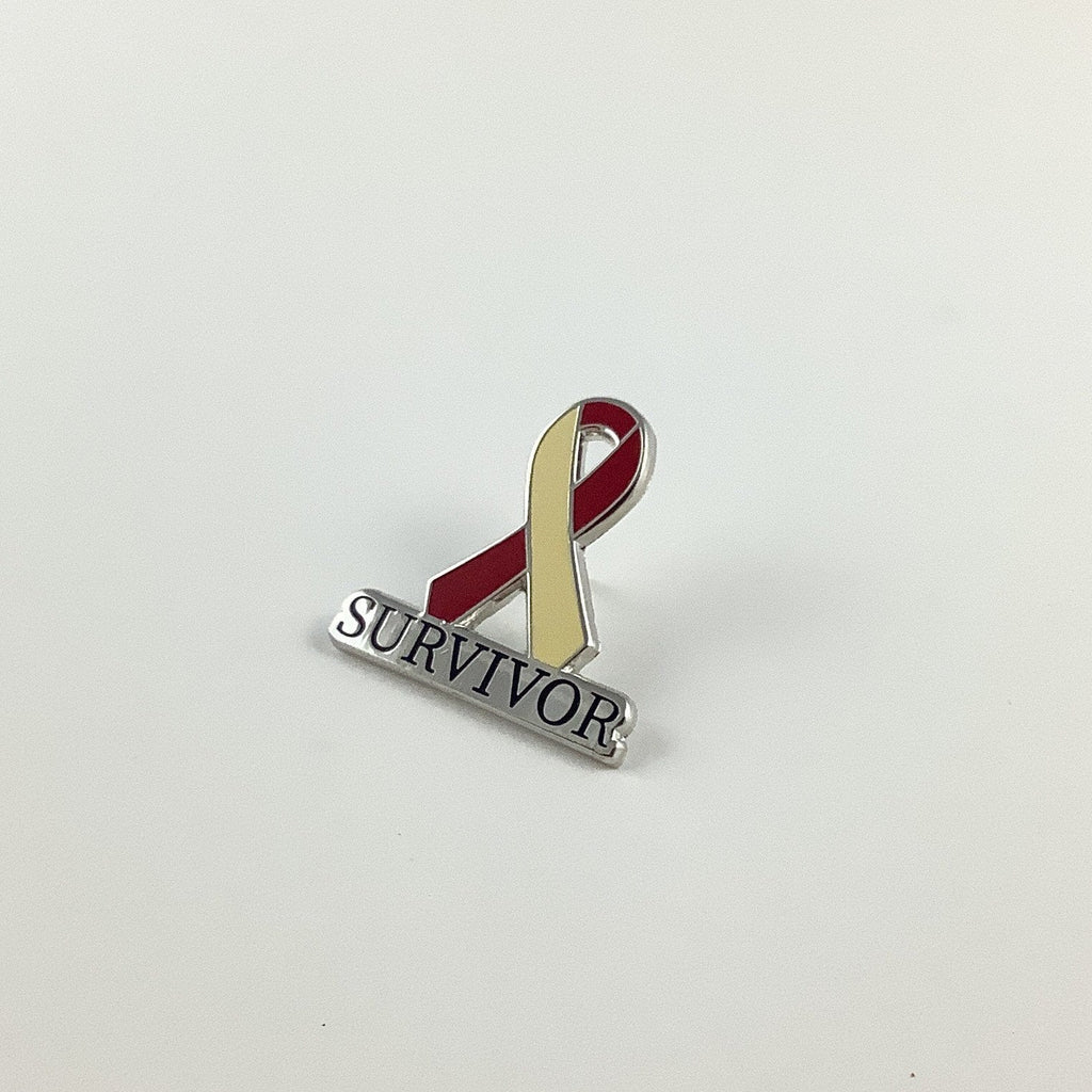 Oral, Head and Neck Cancer Survivor Awareness Ribbon Enamel Pin – 1-inch