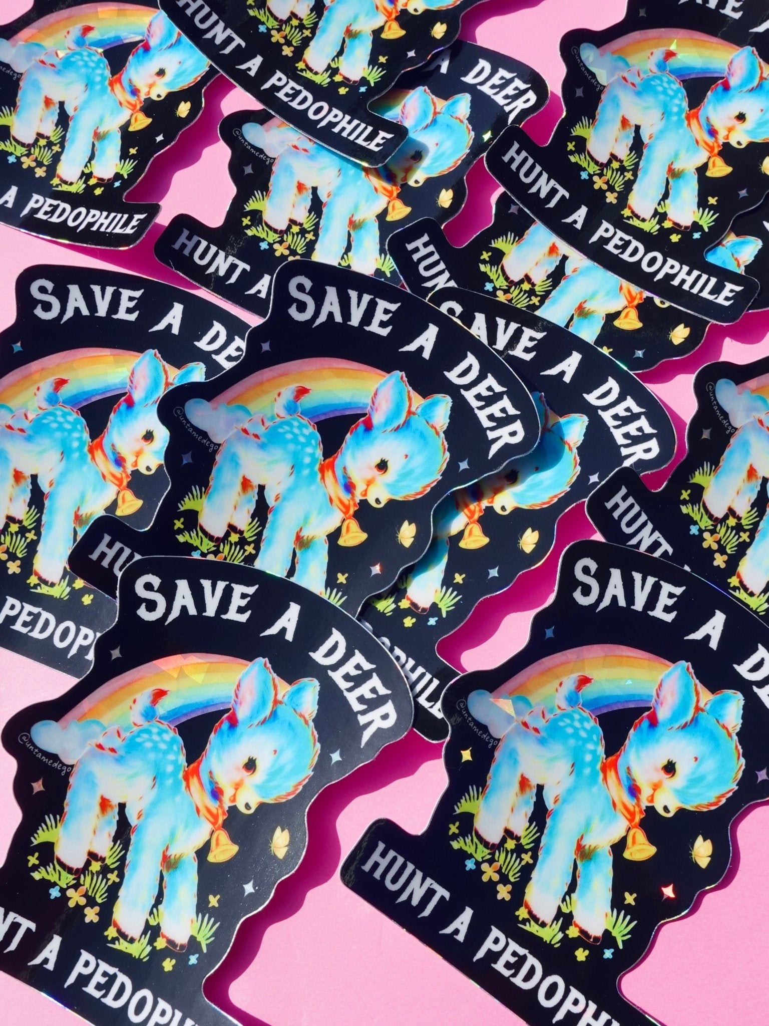 Save a Deer Hunt A Pedophile Sticker